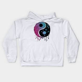 2nd Dual Color Yin Yang Crystals and The Night Sky Kids Hoodie